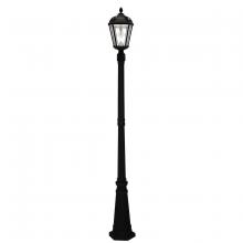  98B001 - Royal Bulb Solar Lamp Post with GS Solar LED Light Bulb - Black Finish