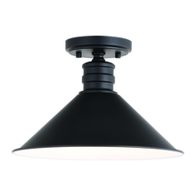  C0257 - Akron 12-in. 1 Light Semi-Flush Mount Oil Rubbed Bronze and Matte White