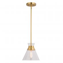  P0403 - Harper 8.5-in. W 1 Light Pendant Natural Brass