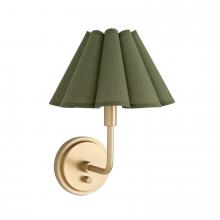  15-1241NB-GRN - Regina Andrew Polly Sconce Single (Natural Brass