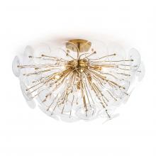  16-1232CLR - Regina Andrew Poppy Glass Semi Flush Mount (Clea