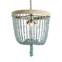  H22113-3 - Sea Breeze Blue Basket Chandelier