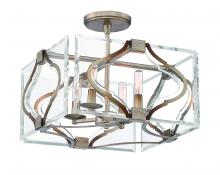  N7764-683 - Brenton Cove - 4 Light Semi Flush (Convertible to Pendant)