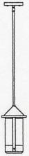  BSH-6LAM-BZ - 6" berkeley long body stem hung pendant