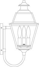  INB-8GRRM-MB - 8" inverness wall mount with glass roof