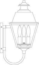  INB-8MRCS-MB - 8" inverness wall mount with metal roof