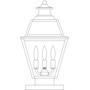  INC-10GRRM-AC - 10" inverness column mount with glass roof