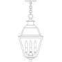  INH-10GRRM-AB - 10" inverness pendant with glass roof