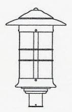Arroyo Craftsman NP-14LCR-BZ - 14" newport long body post mount fixture