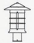 Arroyo Craftsman NP-9F-MB - 9" newport post mount fixture