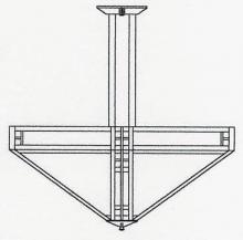 Arroyo Craftsman PCH-36CS-BK - 36" prairie inverted chandelier