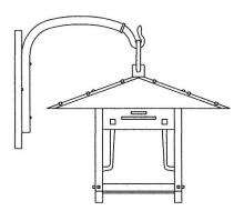  PDB-17GRC-RC - 17" pagoda wall bracket