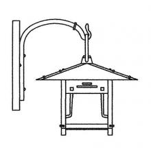  PDB-9GRC-BK - 9" pagoda wall bracket