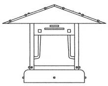  PDC-17GRC-MB - 17" pagoda column mount