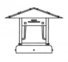  PDC-9GRC-RB - 9" pagoda column mount