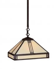 Arroyo Craftsman PSH-12CR-S - 12" prairie stem hung pendant
