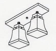  RCM-2-RB - ruskin 2 light ceiling mount