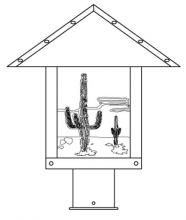  TRP-12CTGW-P - 12" timber ridge post mount with cactus  filigree