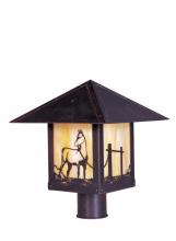  TRP-12HSWO-P - 12" timber ridge post mount with horse filigree