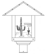  TRP-16CTWO-BK - 16" timber ridge post mount with cactus  filigree