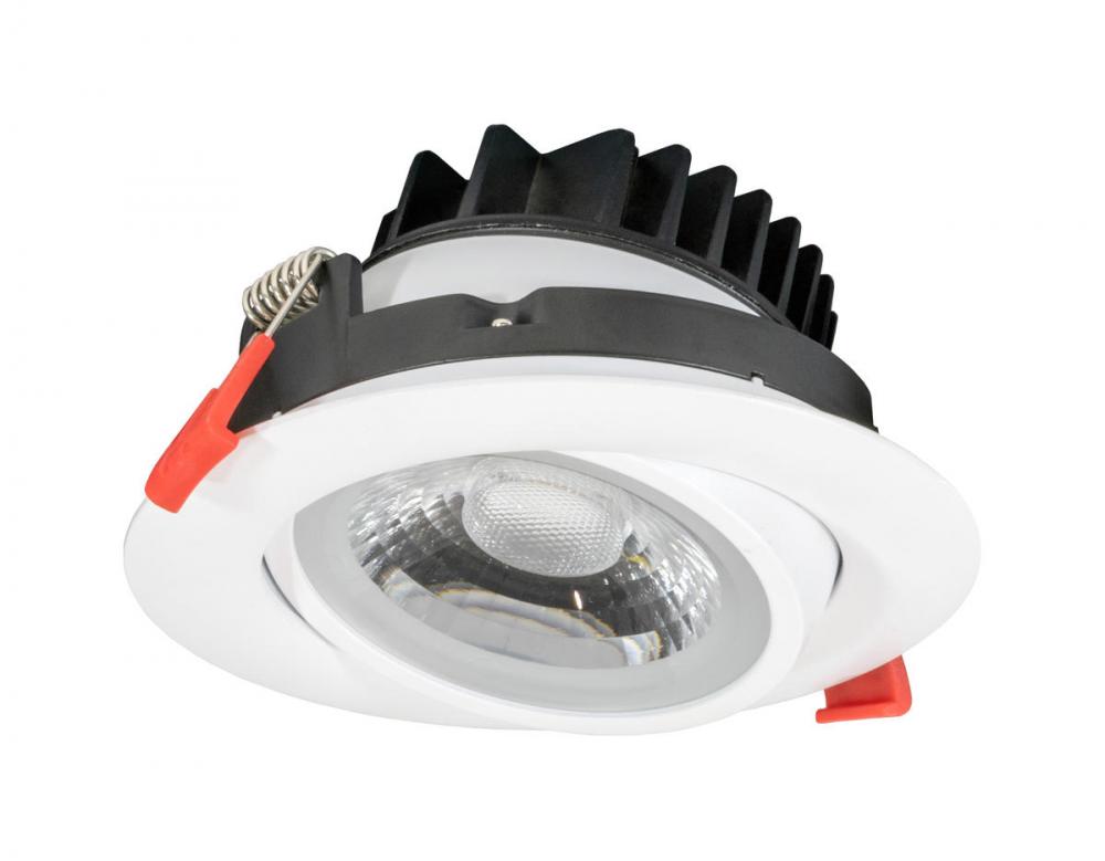 JESCO Downlight LED 2" Miniature Trimmed Recessed Downlight with Gimbal Trim White