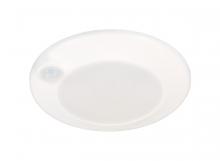  CM407RA-S-PIR-SW5-WH - JESCO Flush Mount LED 4" Round Disk w PIR 10W 5CCT 90CRI WH