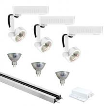  KIT-3HLV132WHWH - JESCO 3-Light 4 ft Track Lighting kit