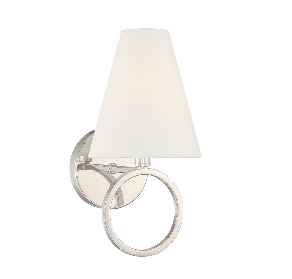 Compton 1-Light Wall Sconce in Polished Nickel