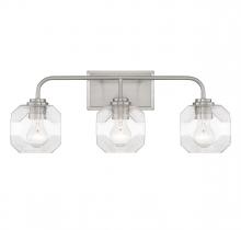  V6-L8-4399-3-SN - Baldwin 3-Light Bathroom Vanity Light in Satin Nickel