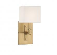 Lighting One US V6-L9-8550-1-322 - Collins 1-Light Wall Sconce in Warm Brass