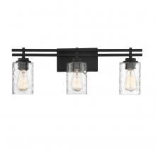  V6-L8-6090-3-BK - Baxter 3-Light Bathroom Vanity Light in Black