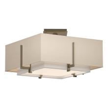  126507-SKT-84-SF1205-SA1605 - Exos Square Small Double Shade Semi-Flush