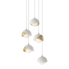  131125-SKT-LONG-86-02-GG0711 - Brooklyn 5-Light Double Shade Pendant