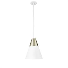 Millennium 9241-MW/MG - Annos 1-Light Pendant light Matte White Modern Gold