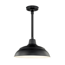  RWHS17-SB - R Series 1-Light Warehouse Shade Satin Black