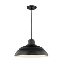  RWHC17-SB - R Series 1-Light Cord Hung Warehouse Satin Black