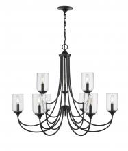  22409-MB - Waddingham 9-Light Chandelier Ceiling Light Matte Black