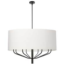  ELN-388C-MB-790 - 8LT Incandescent Chandelier, MB w/ WH Shade