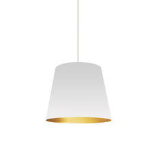  OD-S-692 - 1LT Oversized Drum Pendant,Small - Wht/Gld