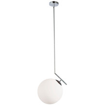  ORN-141P-PC-WH - 1LT Incand White Glass Pendant, PC Finish