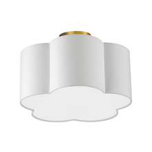  PLX-152FH-AGB-WH - 3LT Incandescent Flush Mount, AGB w/ White Shade