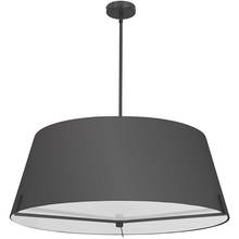  PST-324P-MB-BK - 4 LT Incandescent Pendant, MB w/ BK fabric shade