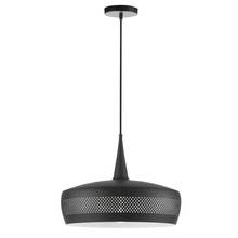  PXE-161P-MB - 1LT Incandescent Pendant, Matte Black