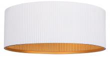  IFM1119A14WHG - REXTON 13.88 in. 2-Lt 60 W Contemporary Matte White Flush Mount w/ Matte White with Gold Metal Shade