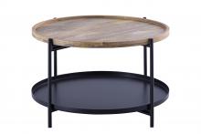  HSD-10732 - CALIN Black with Natural Wood Coffee Table