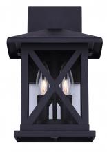 Canarm IOL402BK - Elm 2 Light Outdoor Lantern, Black Finish