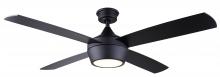  CF52JUD4BK - Judson 52" Indoor Matte Black Standard Ceiling Fan with Soft White Integrated LED w/ Remote Incl