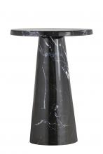  22ST216 - AJAY Black Painted Granite Finish Finished Side Table