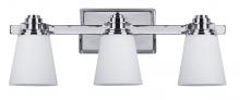  IVL220A03CH - Chatham 3 Light Vanity, Chrome Finish