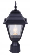  IOL1310 - Outdoor, IOL13 BK, 1 Bulb Post Light, Clear Bevelled Glass, 100W Type A or B, fits 3 IN Post